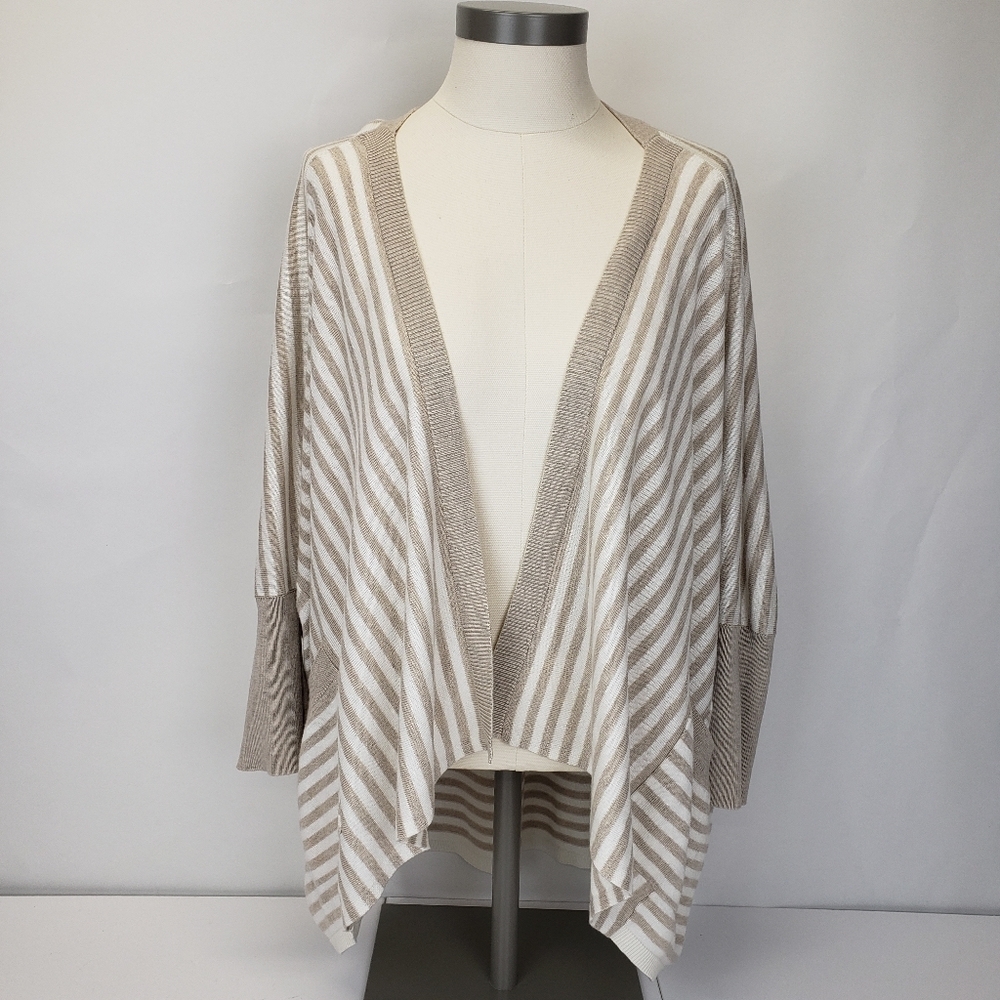 89th & Madison open front stripe cardigan size large